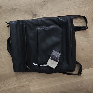 Aspen Black Leather Backpack